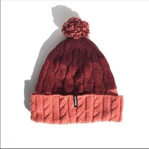 Patagonia Tri-Coloured Wool Winter Pom Pom Hat